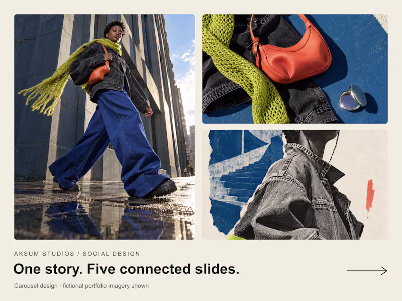 Cover image for Instagram Carousel Design | 5 Connected Slides