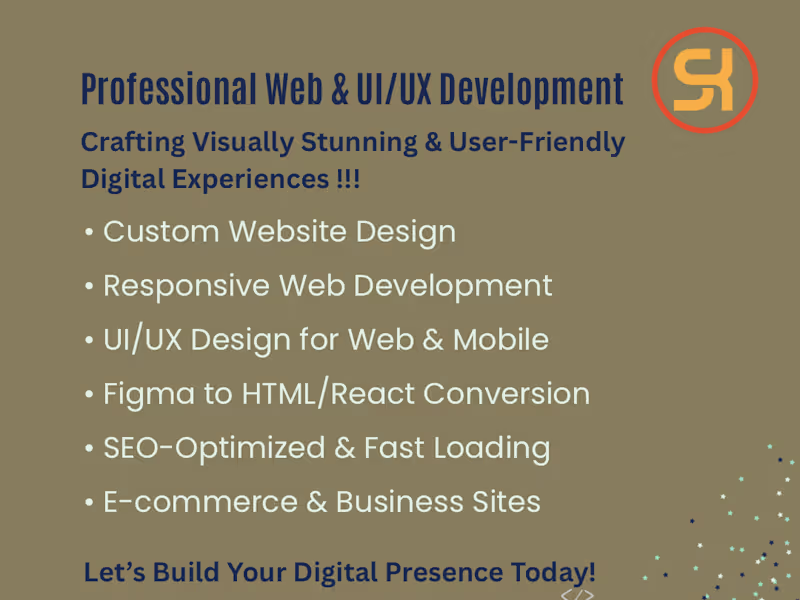 Cover image for Pixel-Perfect UI/UX & Website Development- Built to Convert Live