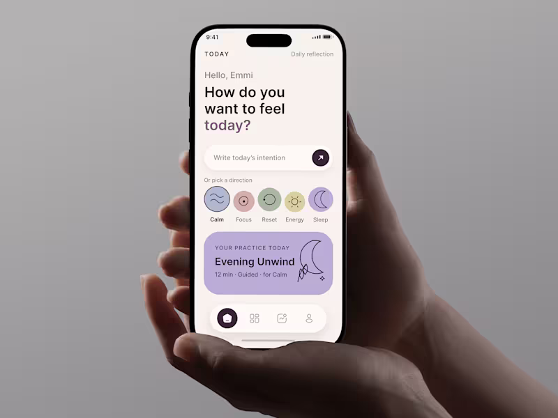 Cover image for Mobile App Design | Wellness Meditation App | Mental Health App