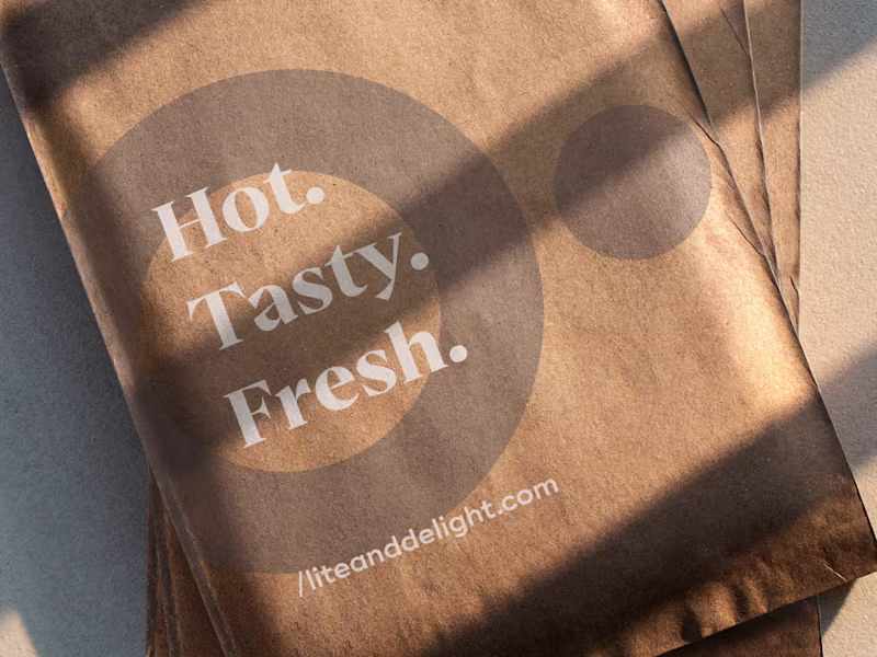 Cover image for Lite and Delight | Coffee Shop Branding, logo & packaging