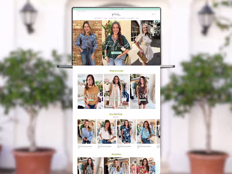 Cover image for Private Gallery Boutique Shopify Storefront Design