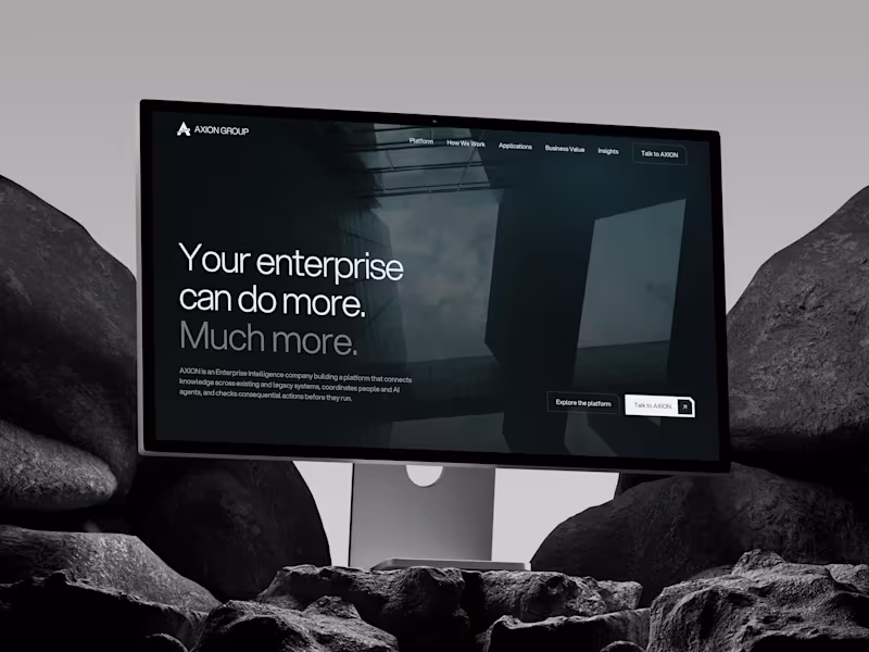 Cover image for Axion: Website for an Enterprise AI Platform