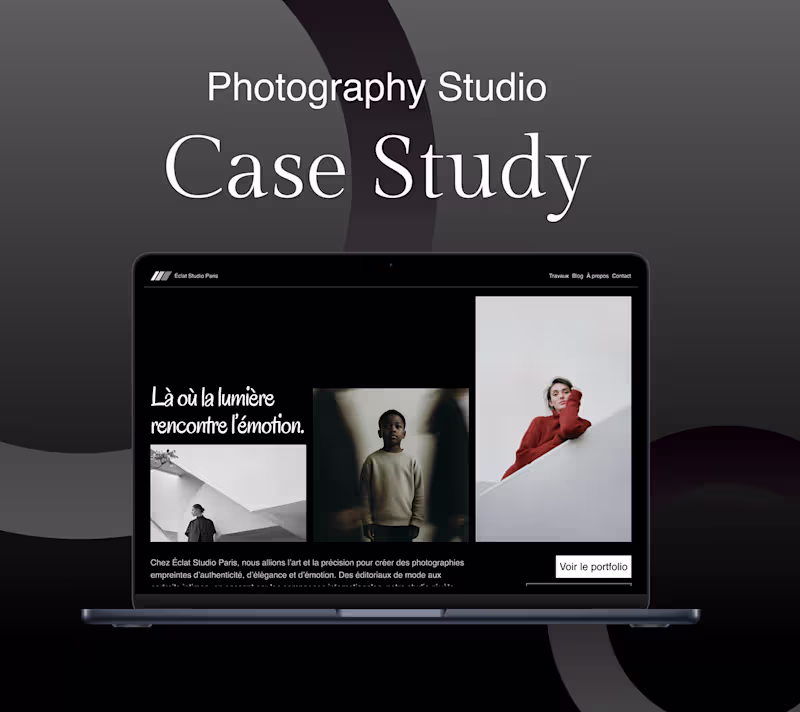 Cover image for Éclat Studio Paris Website | UI/UX Design