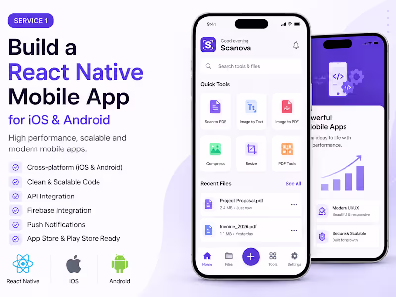 Cover image for Build a React Native Mobile App for iOS & Android