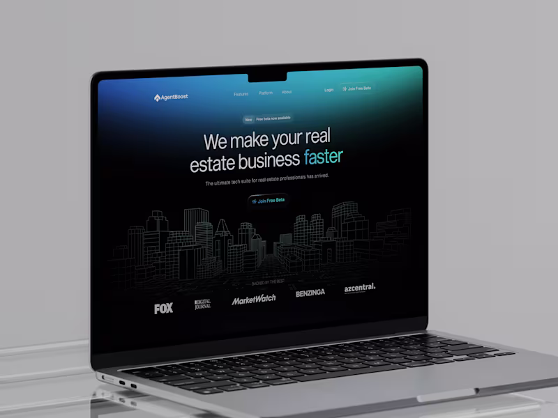 Cover image for UI/UX Design for AgentBoost AI Platform