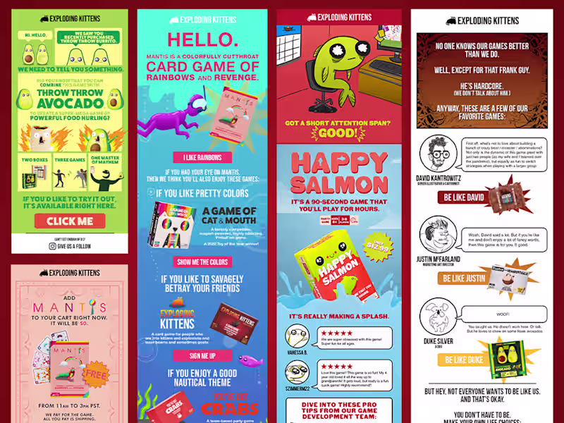 Cover image for Exploding Kittens Emails