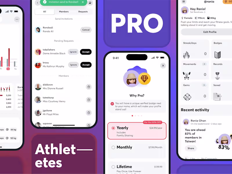 Cover image for 🏋️‍♂️ Fitness App - Membership & Profile