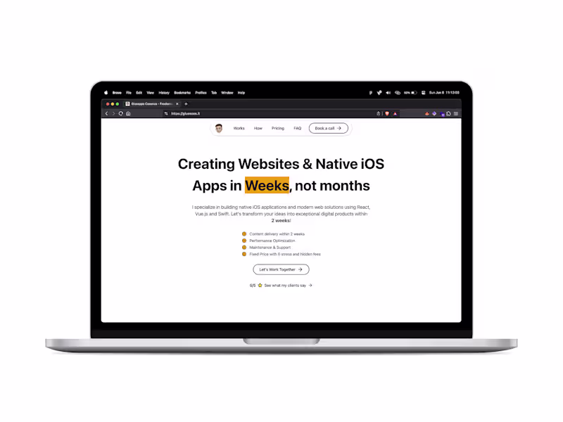 Cover image for Creative landing page