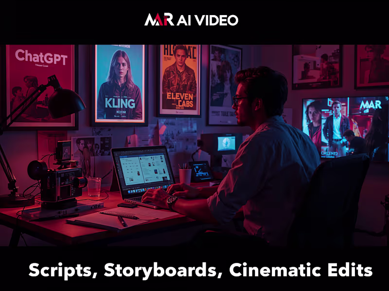 Cover image for Cinematic AI-Generated Videos — Scripts, Storyboards & Full Edit