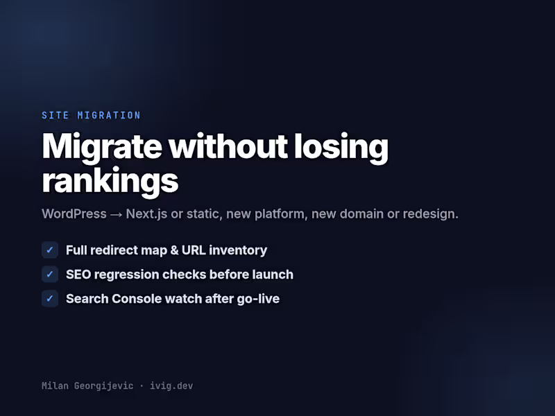 Cover image for Website Migration Without Losing Rankings
