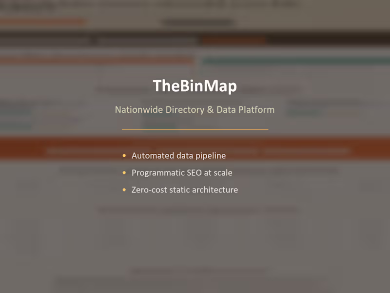 Cover image for TheBinMap is a 528-page nationwide