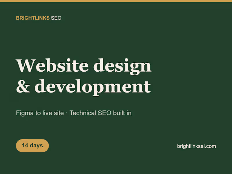 Cover image for Website design and development, Figma to live site