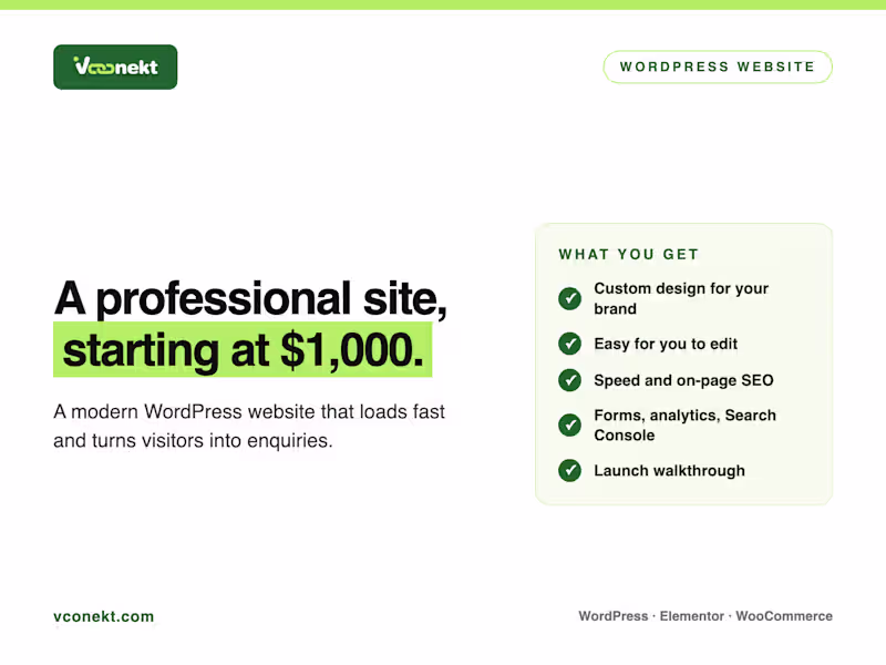 Cover image for Professional WordPress Website Design & Development