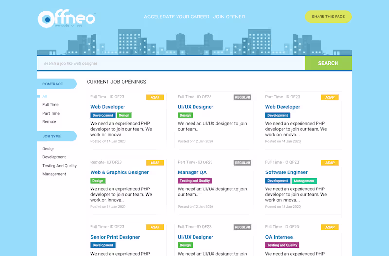 Cover image for Job Search Platform Developed