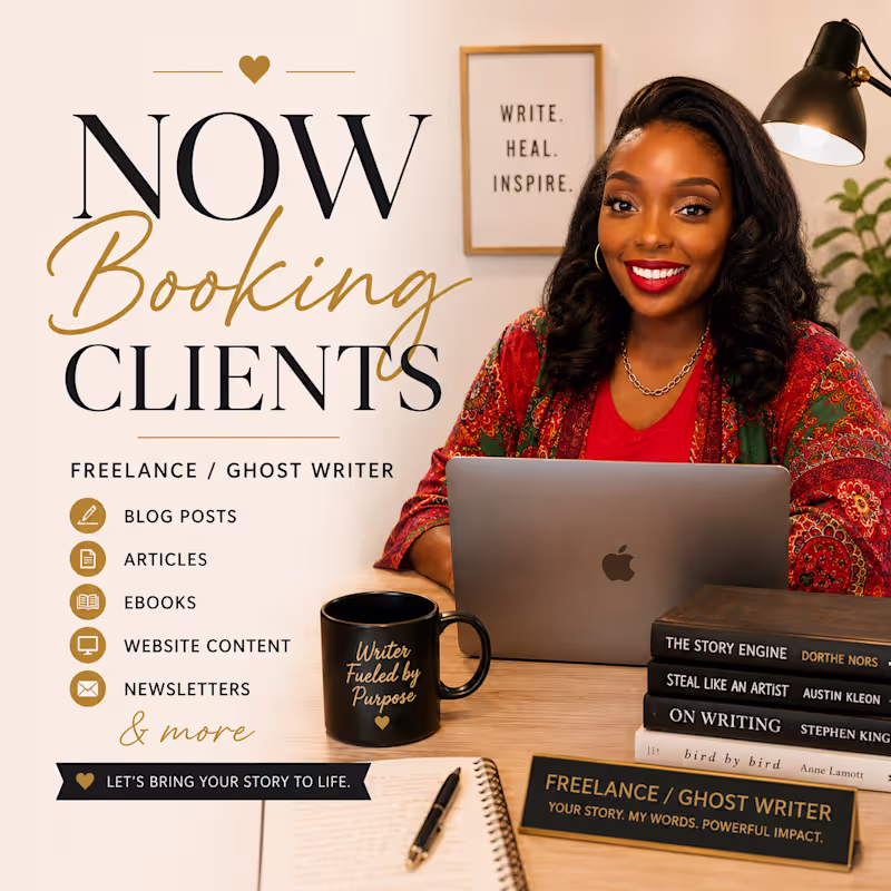 Cover image for Now booking: ghostwriting and copywriting