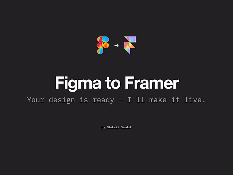 Cover image for Figma to Framer