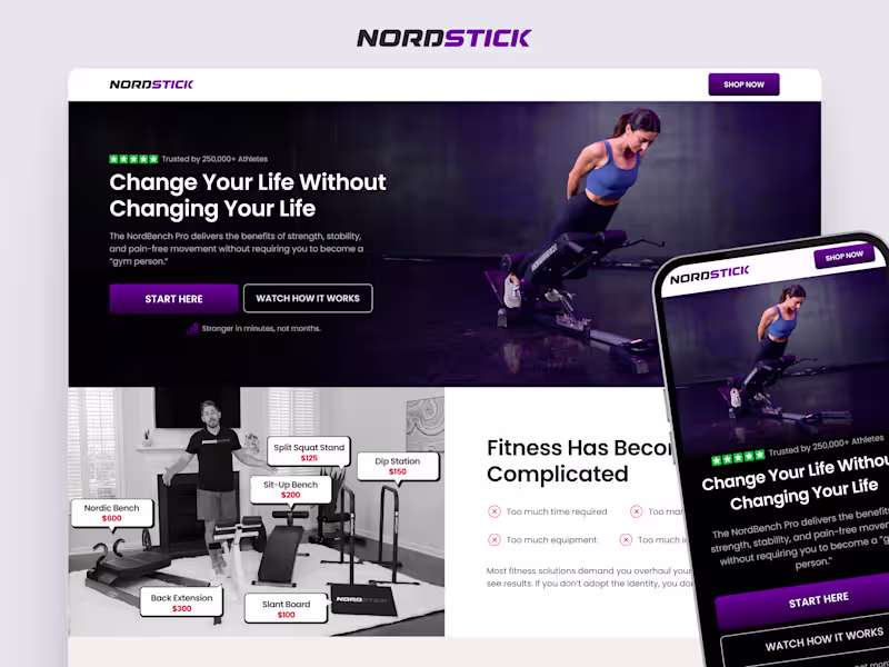 Cover image for Nordstick - Landing Page Design