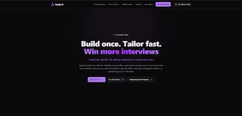 Cover image for Apply.ai (http://Apply.ai) pulls from GitHub,