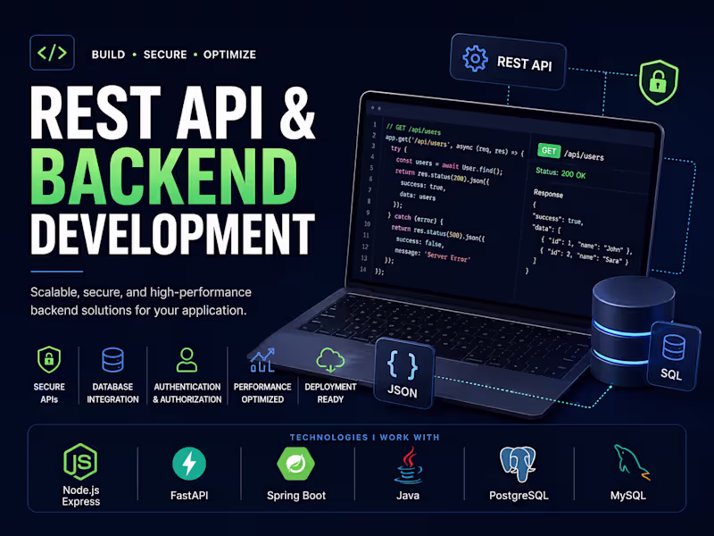 Cover image for REST API & Backend Development