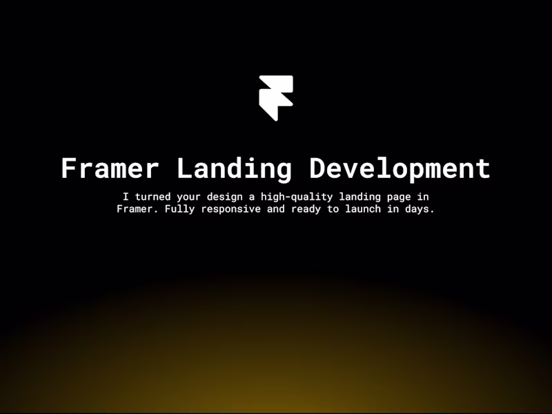 Cover image for Framer Landing Page Development