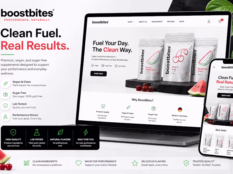 Cover image for BoostBites — High-Performance Supplement eCommerce Application