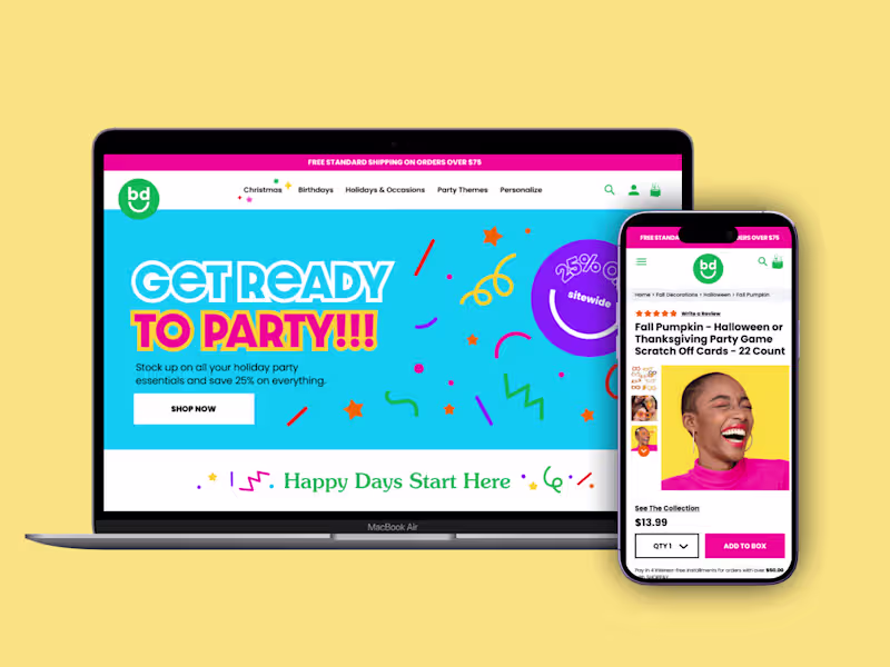 Cover image for Big Dot of Happiness E-commerce Redesign | UX/UI Design — Olivi…