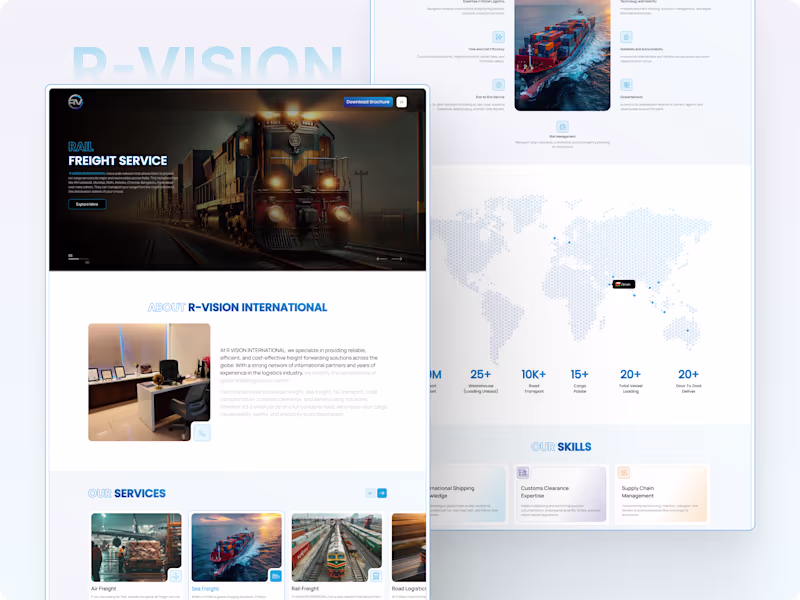 Cover image for R-Vision International – Logistics & Freight Forwarding Website