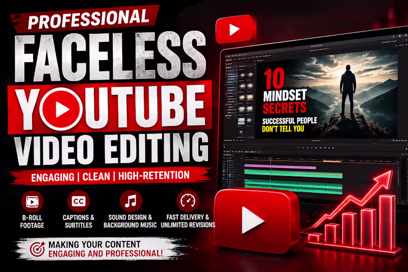 Cover image for Faceless YouTube Video Editing