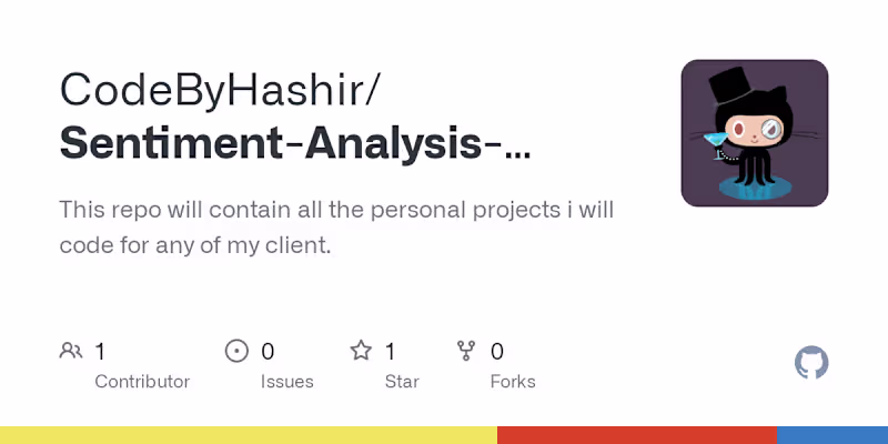 Cover image for Sentiment Analyzer Application Development