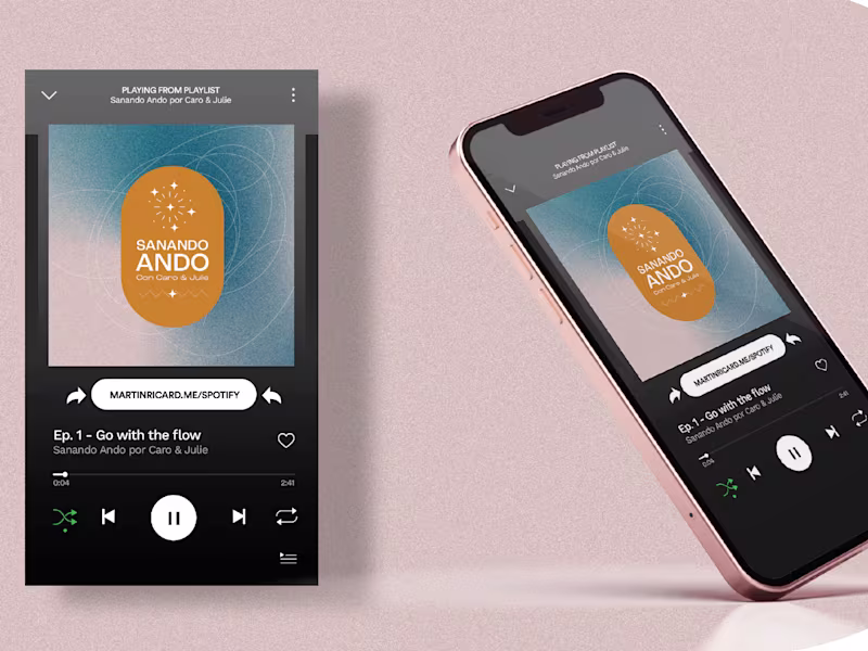 Cover image for Branding Podcast Sanando Ando con Caro & Julie on Behance