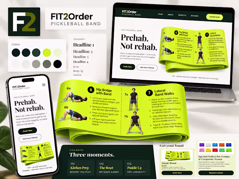 Cover image for Fit2Order Pickleball Band Sales Funnel Build