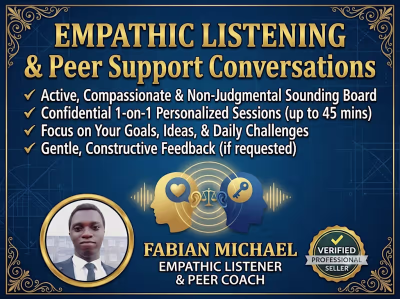 Cover image for Empathic Listening & 1-on-1 Supportive Conversations