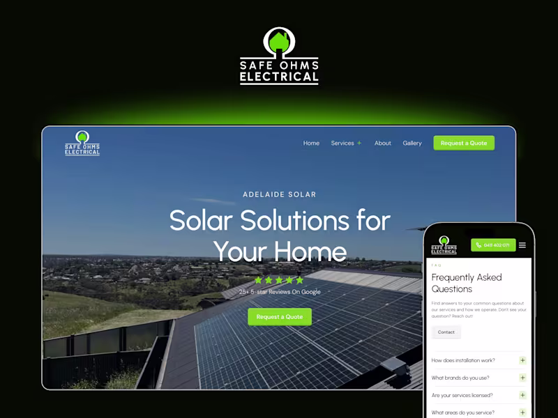 Cover image for Safe Ohms Electrical — Webflow Development