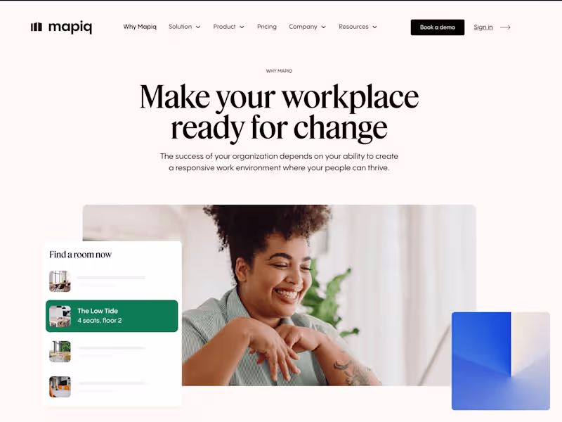 Cover image for Mapiq - The Leading Platform
for Workplace Teams