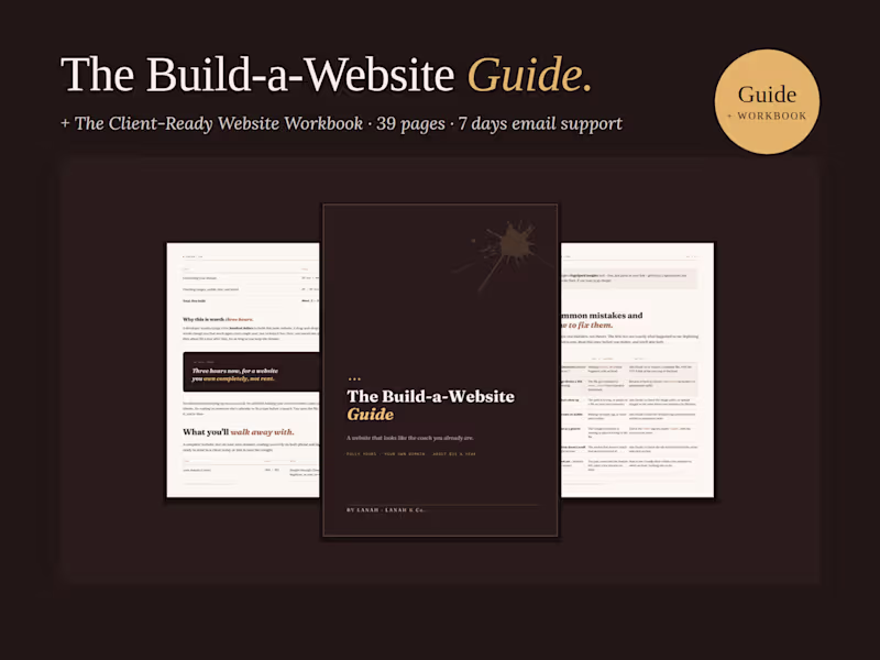 Cover image for Build-a-Website Guide – DIY Coach Website Ebook + Workbook