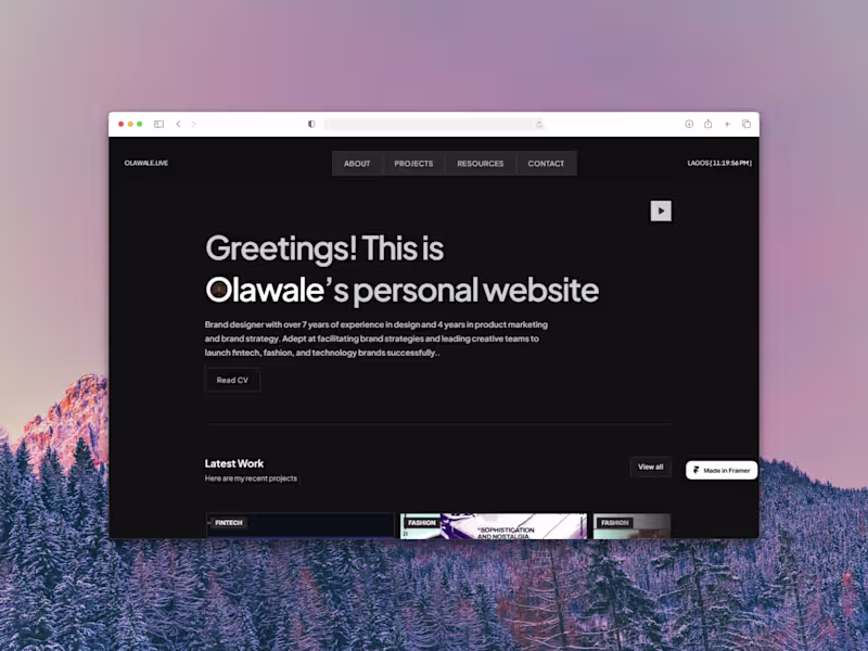 Cover image for Brand Strategist Portfolio website