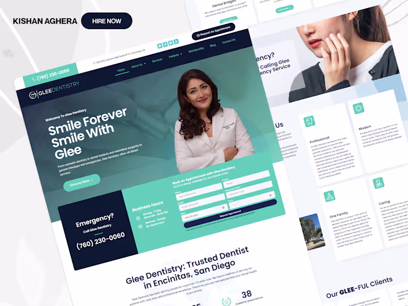 Cover image for Glee Dentistry Website Redesign