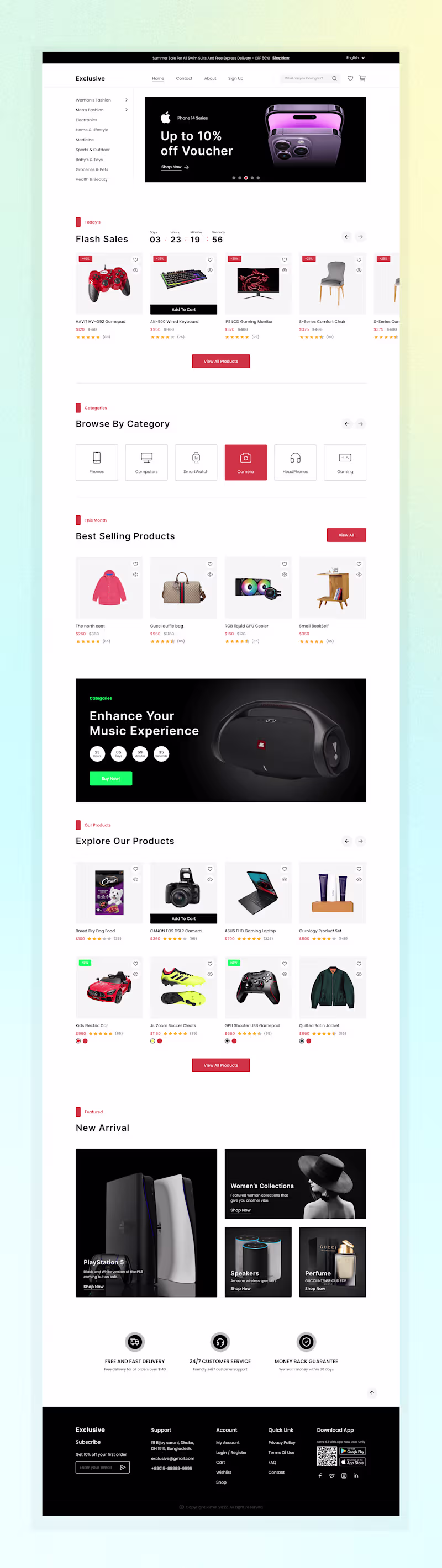 Cover image for Ecommerce Web UI landing page ecomerce web landing page