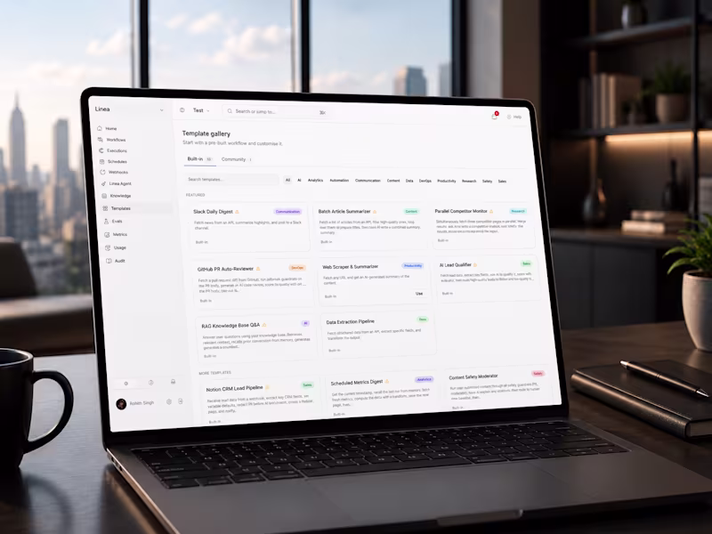 Cover image for Linea - AI Workflow Orchestration Platform