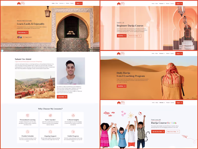 Cover image for Kajabi Website Redesign for Daily Darija
