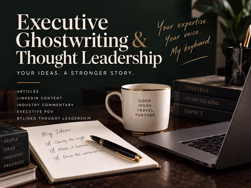 Cover image for Executive Ghostwriting & Thought Leadership