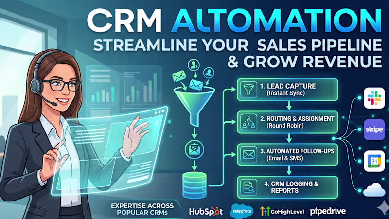 Cover image for Custom CRM automation and workflows to streamline sales pipeline