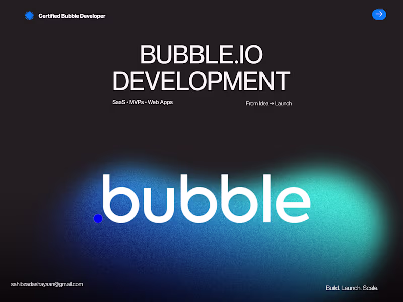 Cover image for Bubble.io Development | SaaS, MVPs & Web Apps