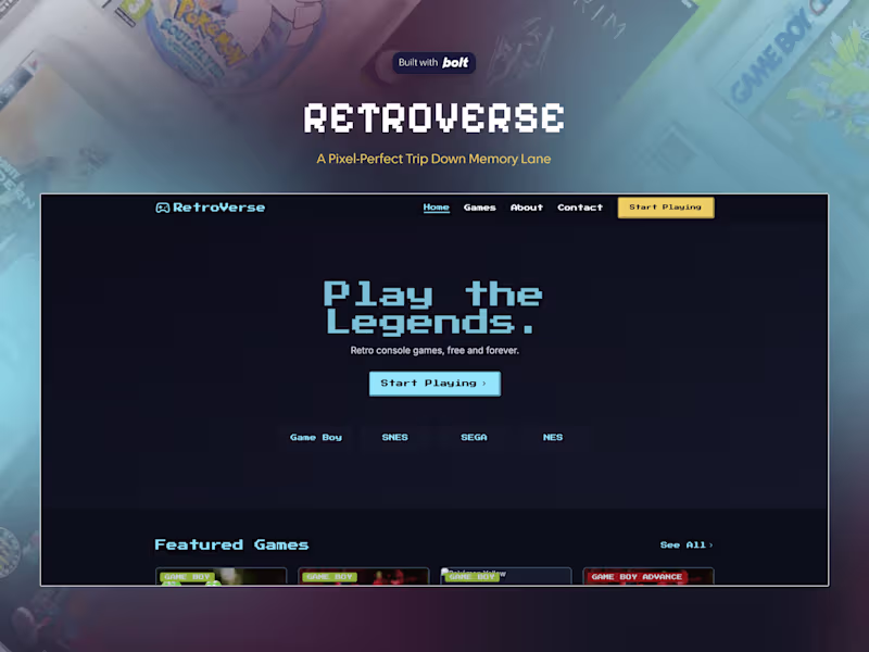 Cover image for RetroPlay • Building a Game Boy-Inspired Web App with Bolt
