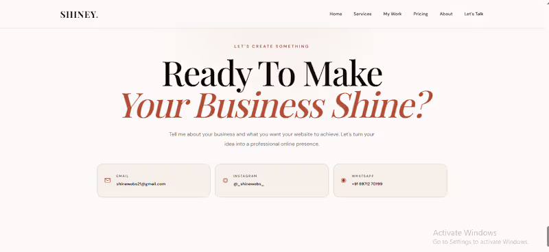 Cover image for Shiney Portfolio — A sleek,