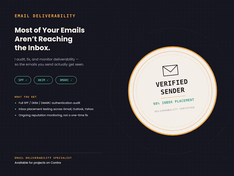 Cover image for Email Deliverability Audit & Fix Plan