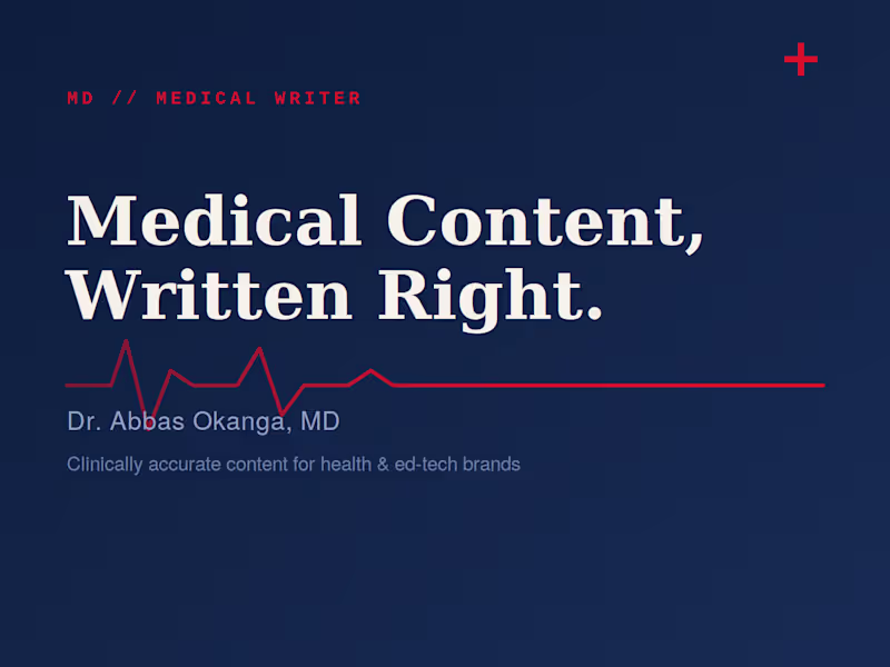 Cover image for Medical Content Writing for Health-Tech & Ed-Tech Brands