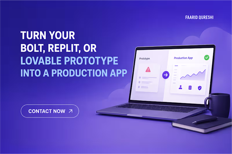 Cover image for Turn Bolt, Replit, or Lovable prototypes into a production apps