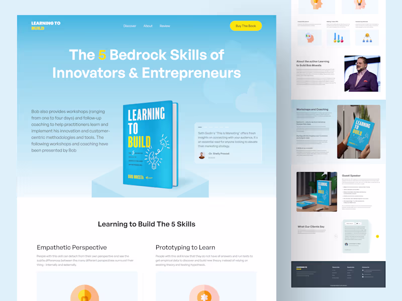 Cover image for Learning  to Build - Book Marketing Landing Page