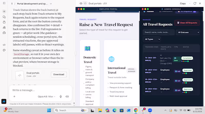 Cover image for Travel Request Portal  for